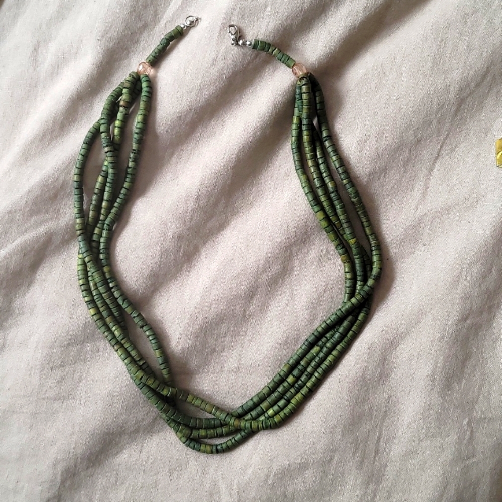 Wooden beaded necklace